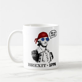 Caneca De Café George Washington Brexit 1776 EU Flag Sunglasses