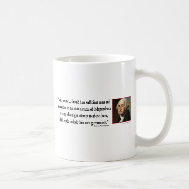 Caneca De Café George Washington sobre Direitos Humanos (Direita)