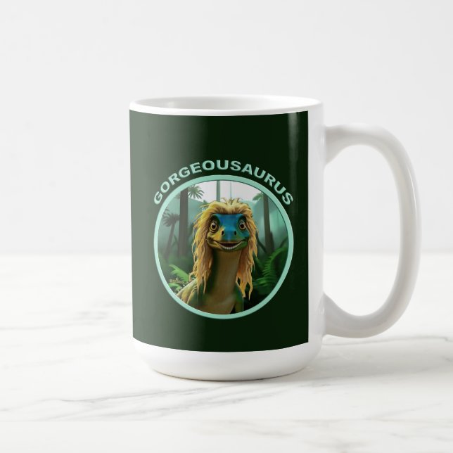 Caneca De Café Georgeousaurus Blond Dinossaur (Direita)