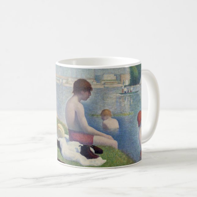 Caneca De Café Georges Seurat - Bathers em Asnieres (Frente Esquerda)