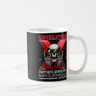 Caneca De Café Geração X Mantenha um esqueleto engraçado Gen X Hu