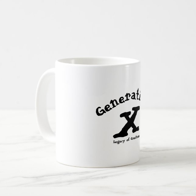 Caneca De Café geração X Mug (Frente Esquerda)
