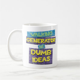 Caneca De Café Gerador Andando De Ideias Idiotas