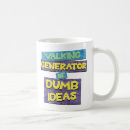 Caneca De Café Gerador Andando De Ideias Idiotas