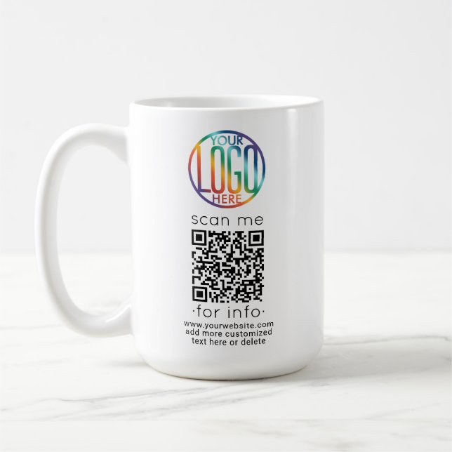Caneca De Café Gerador de códigos QR e Promocional da sua empresa (Esquerda)