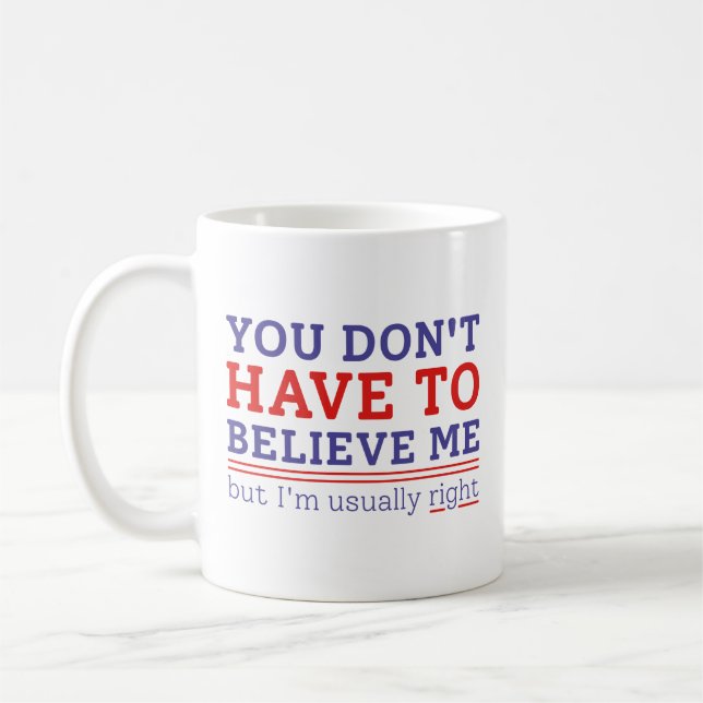 Caneca De Café Geralmente Certo (Esquerda)