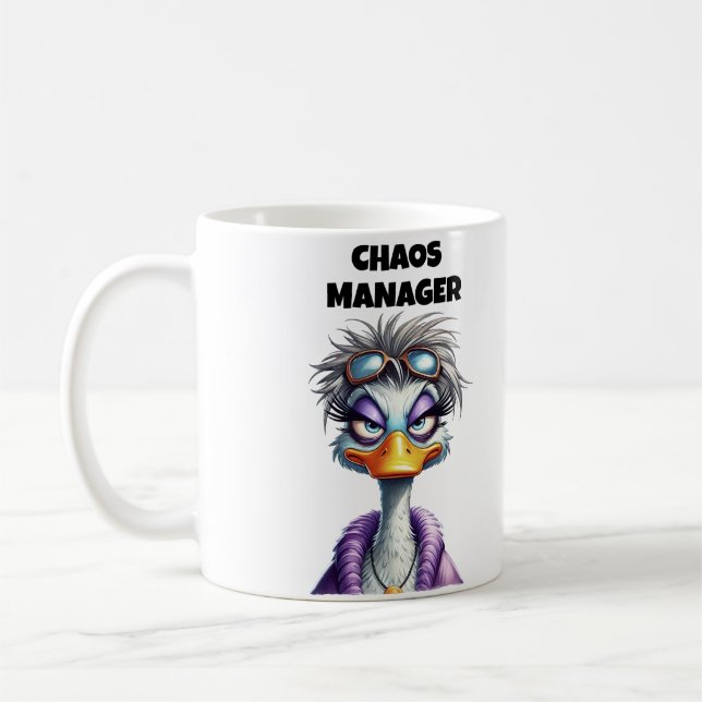 Caneca De Café Gerente de Caos Mamãe (Esquerda)