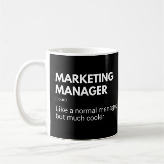 Caneca De Café Gerente de Marketing Dito de Trabalho Engraçado