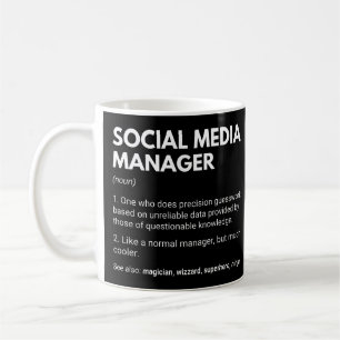 Caneca De Café Gerente de Mídia Social Definição de Comercial Div