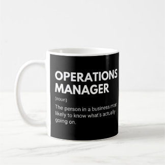 Caneca De Café Gerente de Operações Definição de Trabalho Engraça