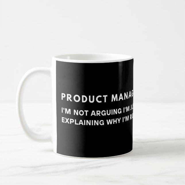 Caneca De Café Gerente de Produto Não Estou Discutindo Estou Expl (Esquerda)