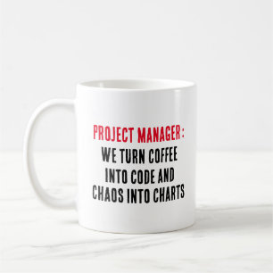 Caneca De Café Gerente de projeto Transformamos café em código e 