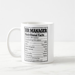 Caneca De Café Gerente de RH Fatos Nutricionais Presente Divertid
