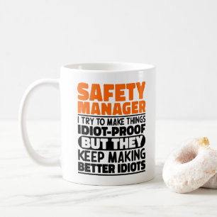 Caneca De Café Gerente de Segurança I Tento Tornar as Coisas Engr