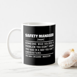 Caneca De Café Gerente de Segurança Substantivo Trabalhador Apose