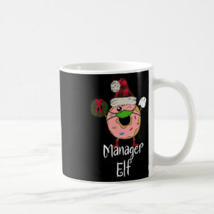 Caneca De Café Gerente Elfo Quarantena Natal Donut Engraçado Meme