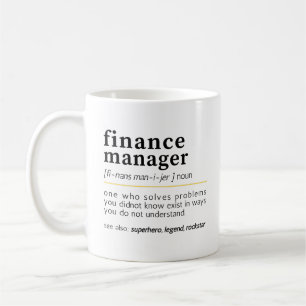 Caneca De Café Gerente Financeiro – Definição Divertida 