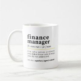 Caneca De Café Gerente Financeiro – Definição Engraçada 