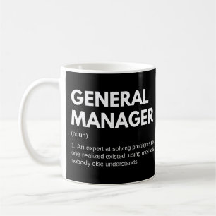 Caneca De Café Gerente Geral Definição de Trabalho Divertida