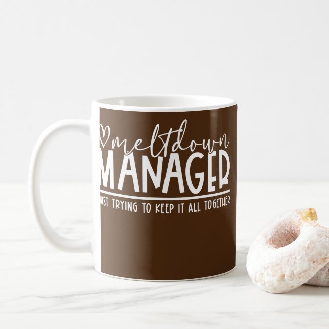 Caneca De Café Gerente Meldown Mama Vida Engraçada Mãe Modo Mães (Com Donut)
