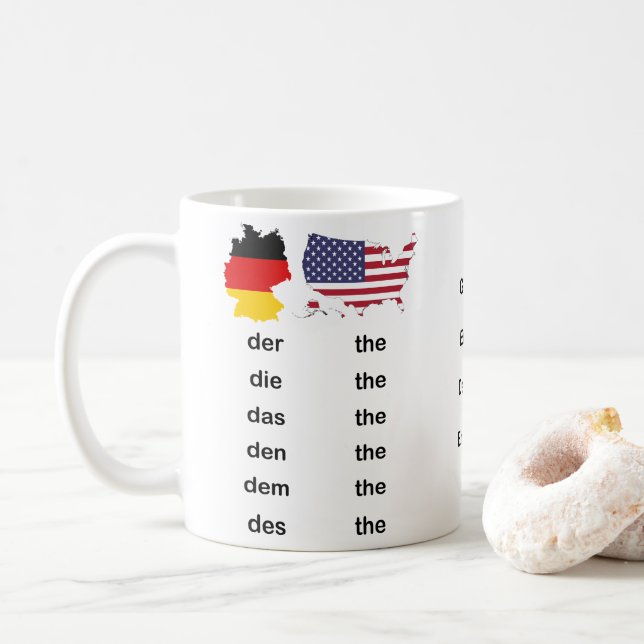 Caneca De Café German / English Deutsch / Englisch The & You (Com Donut)