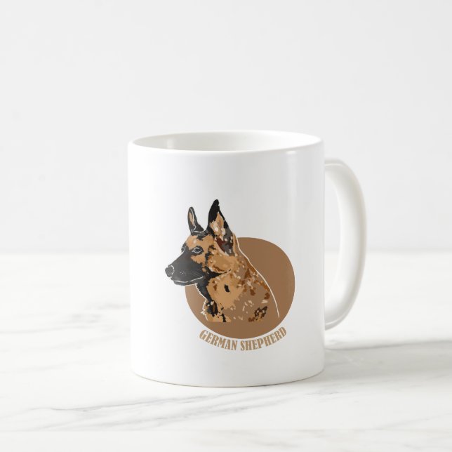 Caneca De Café German shepherd (Frente Esquerda)