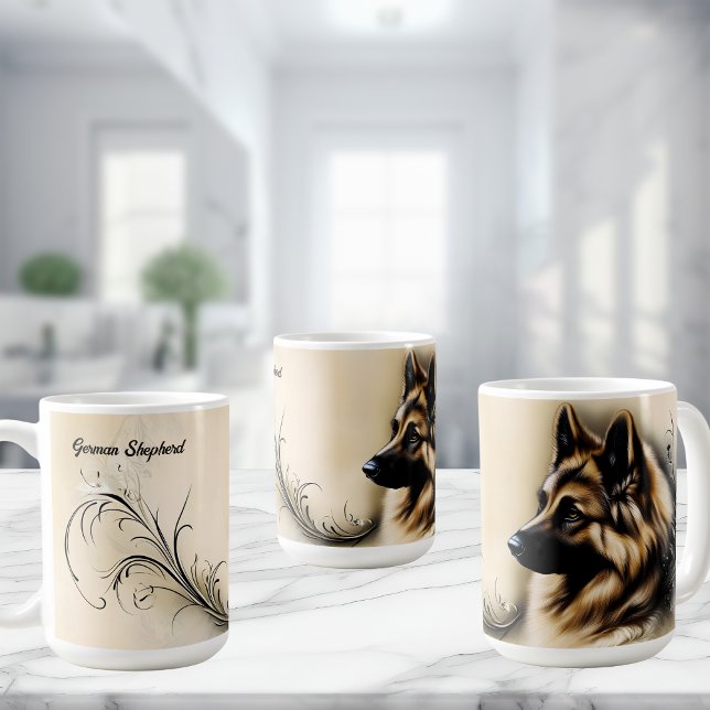 Caneca De Café German shepherd (Criador carregado)