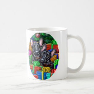 Caneca De Café German shepherd Abrir presentes Natal preto