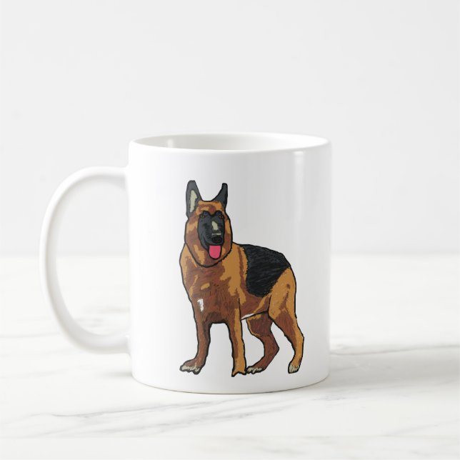 Caneca De Café German shepherd Alsaciano (Esquerda)