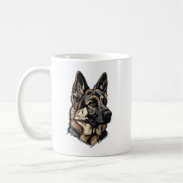 Caneca De Café German Shepherd Art