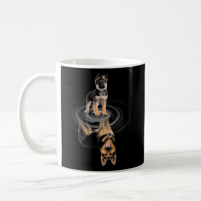 Caneca De Café GERMAN SHEPHERD Baby Reflection Mirror GERMAN SHEP (Esquerda)