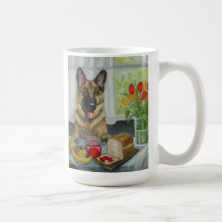Caneca De Café "German shepherd bonito de um petisco do
