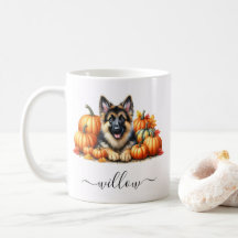 German shepherd Cai Mug com Nome Personalizado