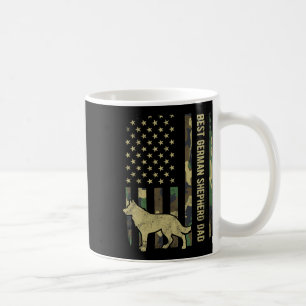 Caneca De Café German shepherd Cão Pai Camuflagem Bandeira Americ