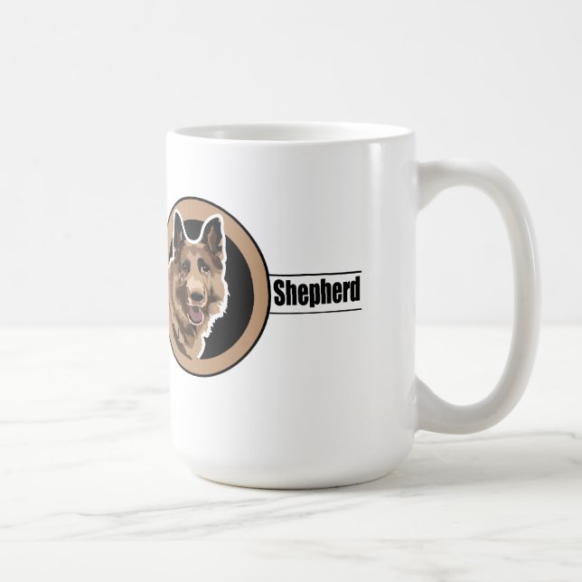 Caneca De Café German shepherd de cães (Direita)