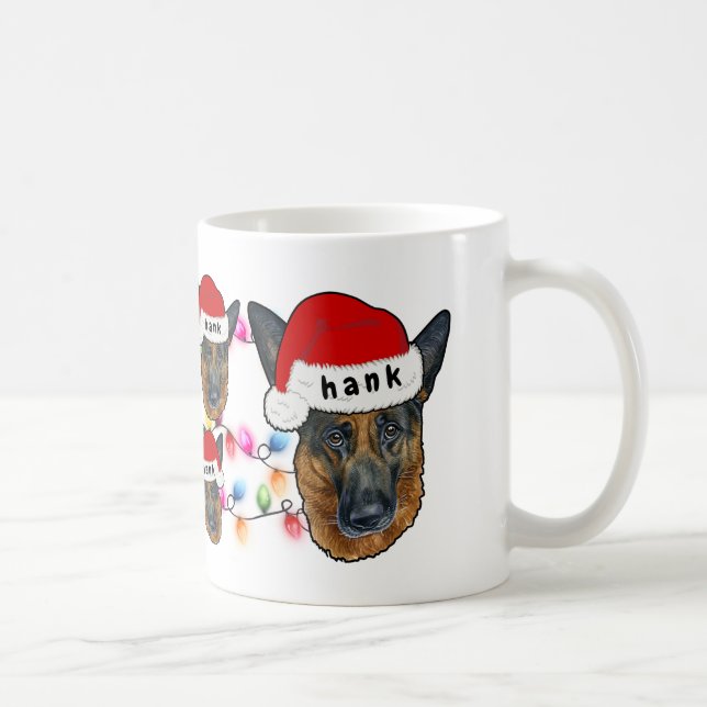 Caneca De Café German shepherd de Natal - Cachorro do Pão (Direita)