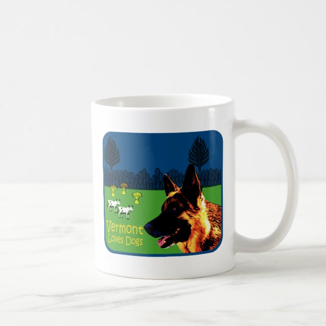 Caneca De Café German shepherd de Vermont (Direita)