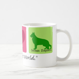 Caneca De Café German shepherd do amor da paz