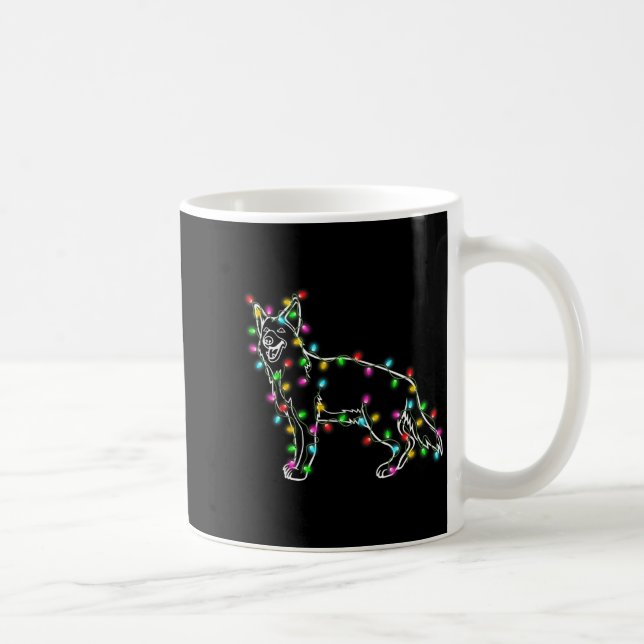 Caneca De Café German Shepherd Dog Tree Christmas Sweater Xmas Do (Direita)