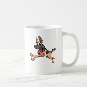 Caneca De Café German shepherd dos desenhos animados