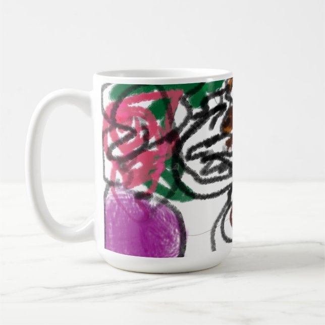 Caneca De Café GERMAN SHEPHERD e ROSAS (Esquerda)