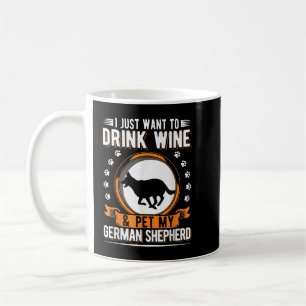 Caneca De Café German shepherd E Vinhos