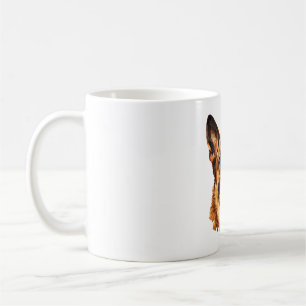 Caneca De Café German shepherd legal no estilo polígono Clássico 