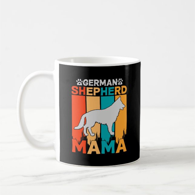 Caneca De Café German shepherd MAMA, Blue Brown (Esquerda)
