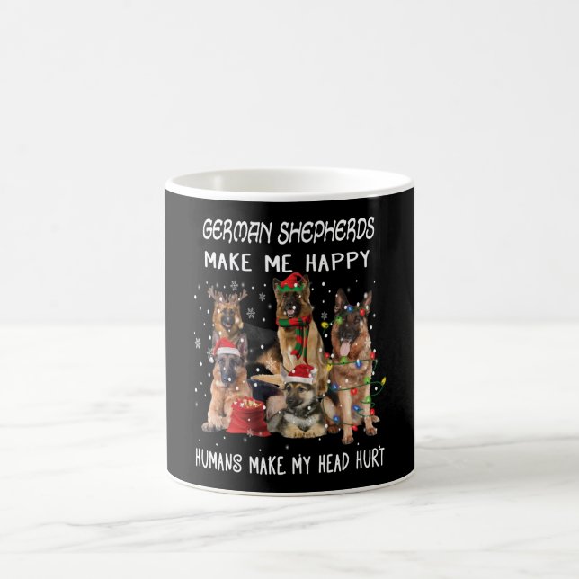 Caneca De Café German shepherd me fazem feliz seres humanos fazem (Centro)