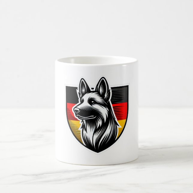 Caneca De Café German Shepherd Mug with German Flag - Perfect Gif (Centro)
