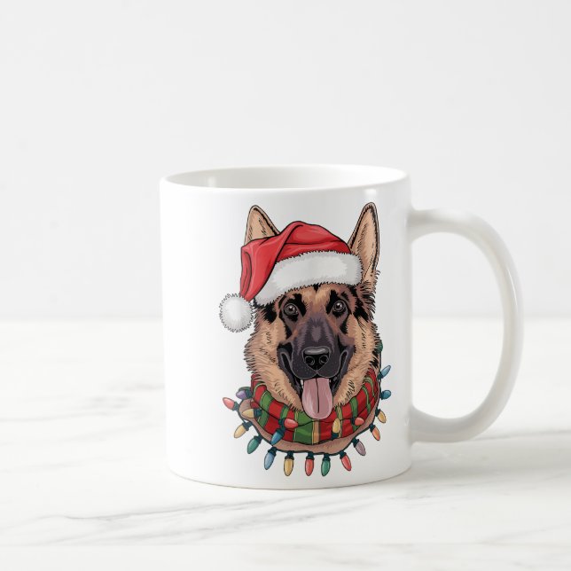 Caneca De Café German shepherd Natal (Direita)