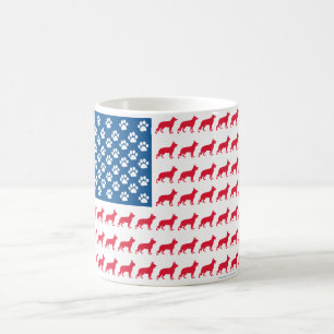 Caneca De Café German shepherd Patriótico