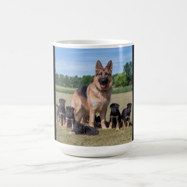 Caneca De Café German shepherd personalizável com uppies adaptáve (Centro)