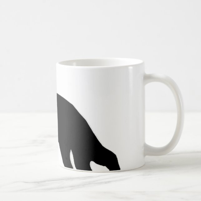 Caneca De Café german shepherd preto (Direita)